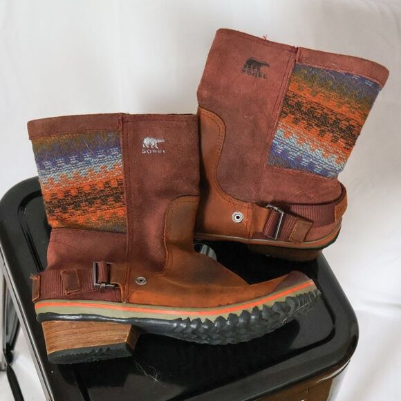 Sorel Women's Slimshortie Chevron Waterproof Snow Boot 7 - Picture 5 of 9